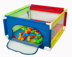 T-104 - V-Cap Baby Rainbow Fence Ball Pool for Kids Indoor and Outdoor with 50 Balls Theme (84cm x 84cm x 44cm) Multicolor (Baby Fence Ball Pool)