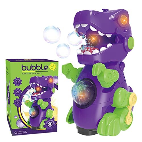 T-156 - Jack Royal Automatic Bubble Machine for Toddlers, Bubble Maker Dinosaur Toys for Toddlers with Lights Sound Music, Bubble Toys for Boys Girls, Bubble Blower for Kids