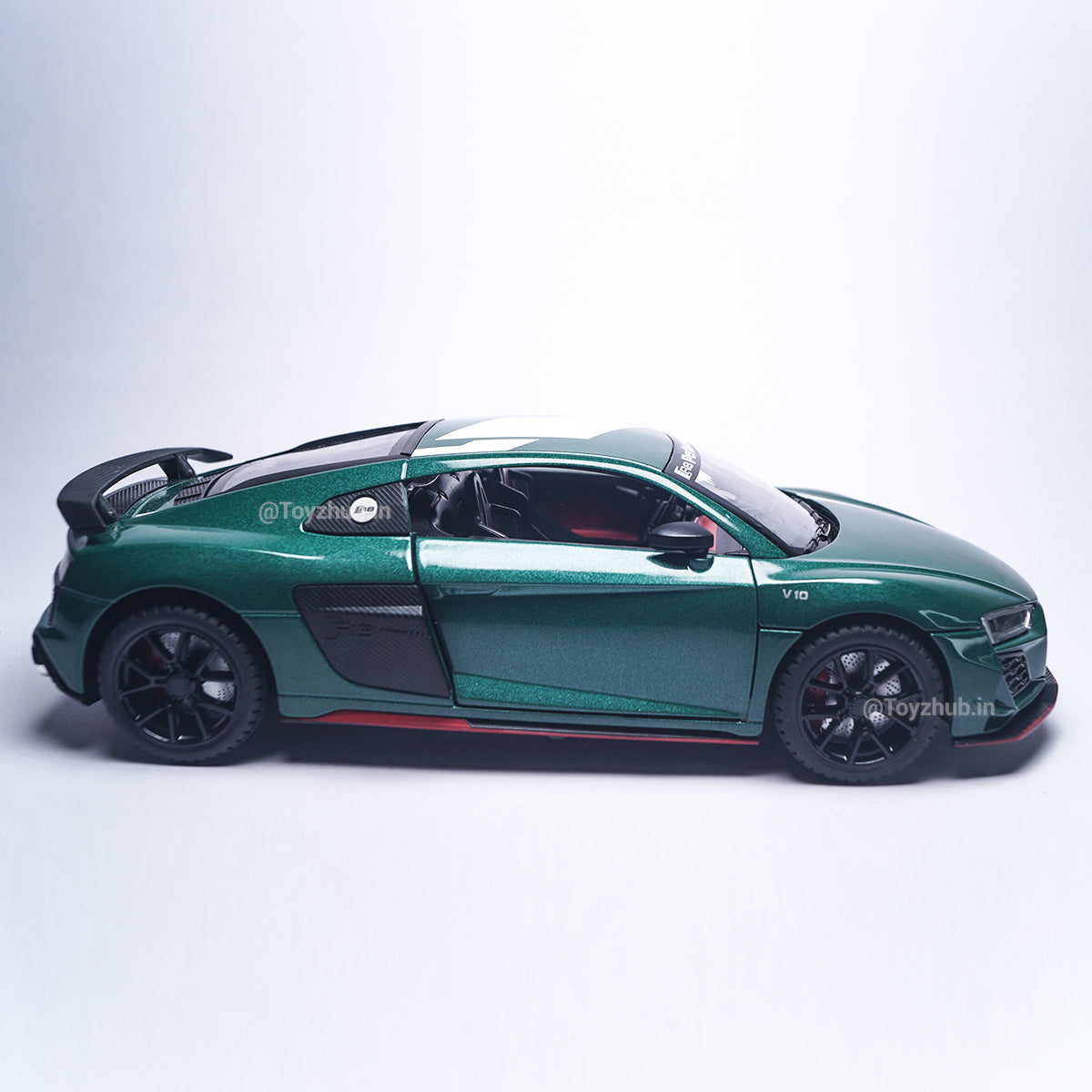 T-148-1 -CHE ZHI Green AUDI R8 | Premium Die Cast Model 1:24 Scale (Diecast)