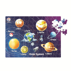 T-124 - RATNA'S Solar System Jigsaw for Kids 108 Pieces Jigsaw Puzzle with A 12 Page Information Guide