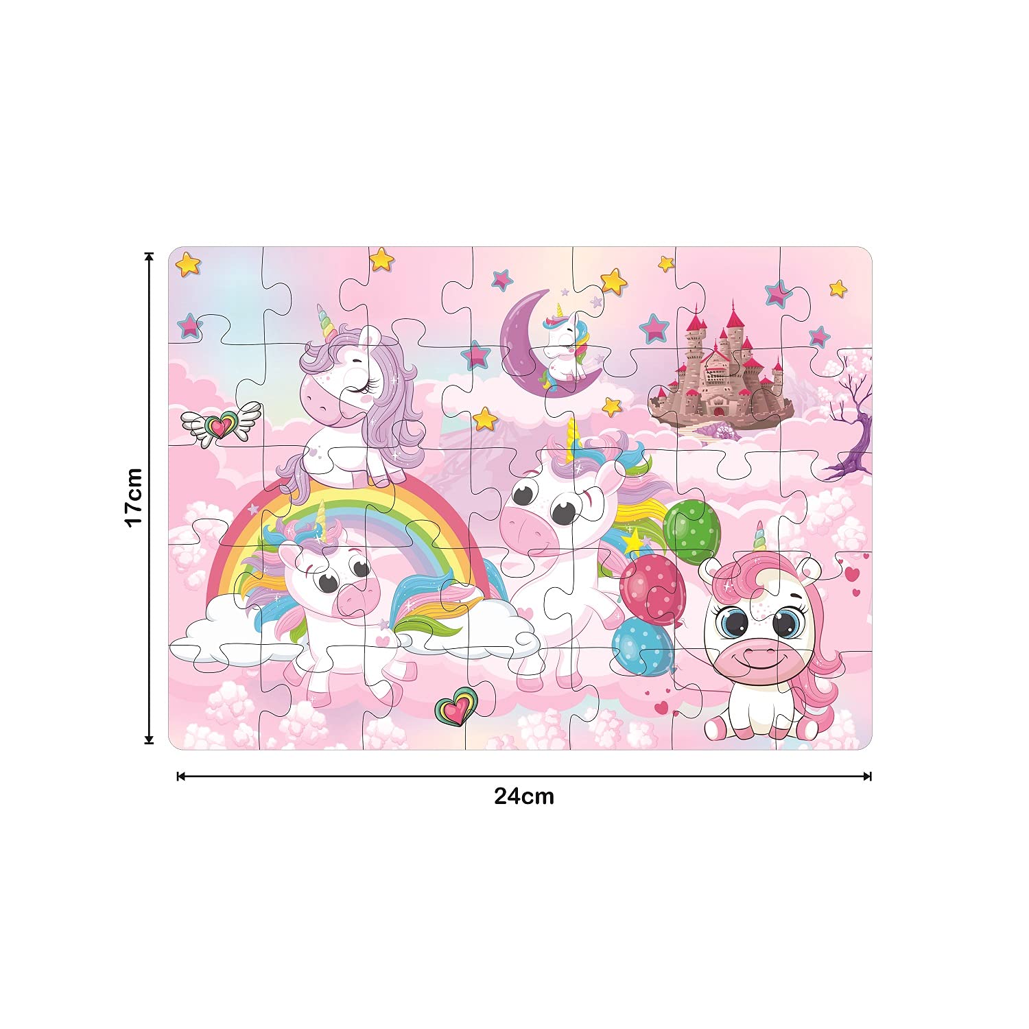 T-149 - 4 in 1 Unicorn Kingdom Jigsaw Puzzle for Kids | A Perfect Jigsaw Puzzle for Little Hands | 4 * 35 Pieces Jigsaw Puzzle