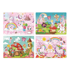 T-149 - 4 in 1 Unicorn Kingdom Jigsaw Puzzle for Kids | A Perfect Jigsaw Puzzle for Little Hands | 4 * 35 Pieces Jigsaw Puzzle