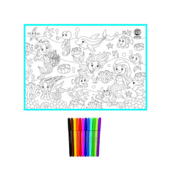 T-123-3 My Colouring Mat Mermaid