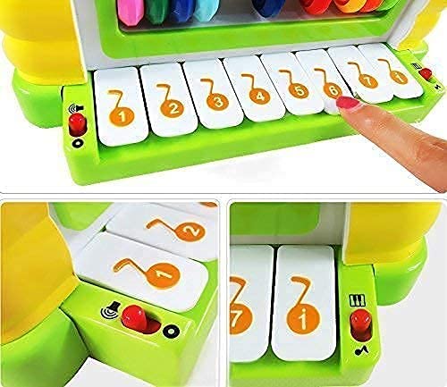 T-102 - Hola House Party Educational Toys, Baby House with Shape Sorters, Musical Piano Keys, Counting Math Beads Blocks Activity Play Cube for Children Baby, Boys and Girls(Multi Color)