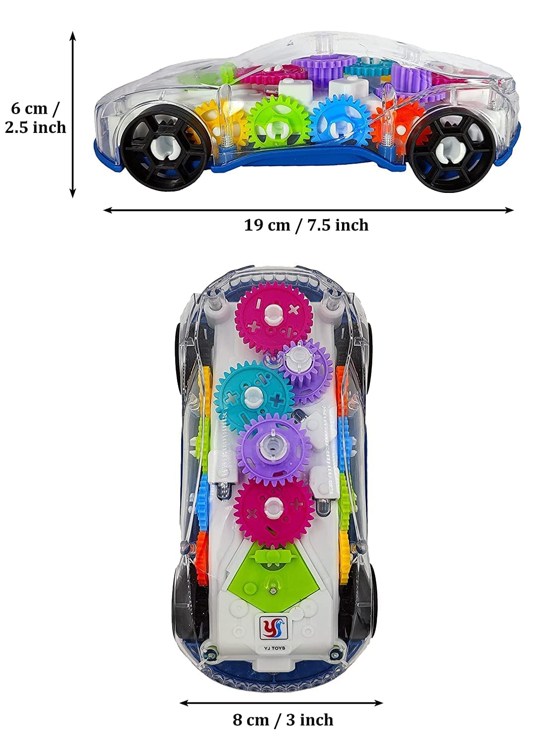 T-155 - Storio 3D Baby Car Toy with 360 Degree Rotation, Gear Simulation Mechanical Car with Sound Music & Light Toys for Kids Boys & Girls