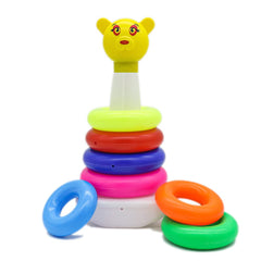 T-103 - Teddy Rings-Junior Smiley Stacking Colorful 7 Combo for Kids with Play Set Toy, Brain Development Toy for Kids, Best Gift for Baby Boys and Girls- Multi Color