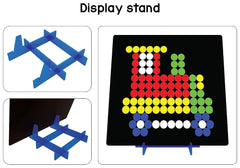 T-121 - Play Panda Magnetic Puzzles : Circles with 250 Colorful Magnets, Magnetic Board, 100 Puzzles and Display Stand