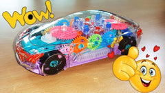 T-154 - Concept Musical and 3D Lights Kids Transparent Car, Toy for 2-5 Year Kids Baby Toy (Battery Included)