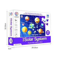 T-124 - RATNA'S Solar System Jigsaw for Kids 108 Pieces Jigsaw Puzzle with A 12 Page Information Guide