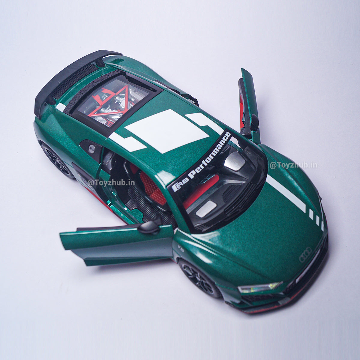 T-148-1 -CHE ZHI Green AUDI R8 | Premium Die Cast Model 1:24 Scale (Diecast)