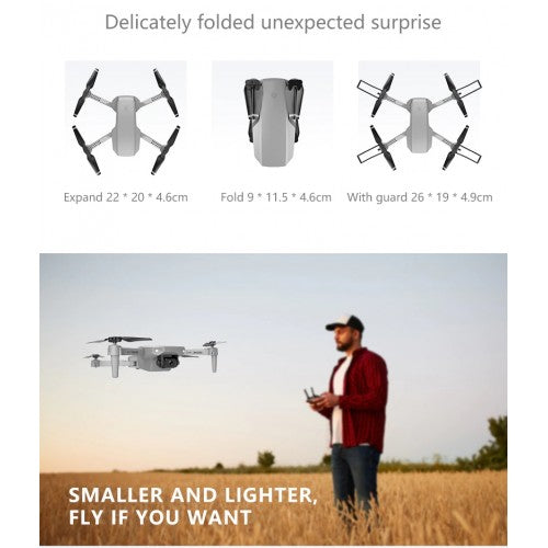 T-246 E88 Foldable 4K Mini Drone RC Quadrocopter With WIFI FPV Wide Angle HD Camera Helicopter Height Keeping Toys Boy Gift