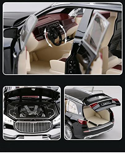 T-145 - CHE ZHI 1:24 scale Toy Car Model with Sound/Light/Pull-Back Car Toys for Children Kids(Colour:black)(Benz Gls 600)