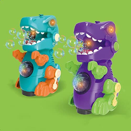 T-156 - Jack Royal Automatic Bubble Machine for Toddlers, Bubble Maker Dinosaur Toys for Toddlers with Lights Sound Music, Bubble Toys for Boys Girls, Bubble Blower for Kids