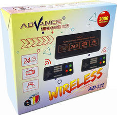 T-247 Advance TV Games Mini Box Wireless Multiplayer 3000 8BIT Games, Plug n Play with 2 Wireless remote, games like Classic Inbuilt Game Super Mario Bros, Contra, Double Dragon 2, F1 Race Etc