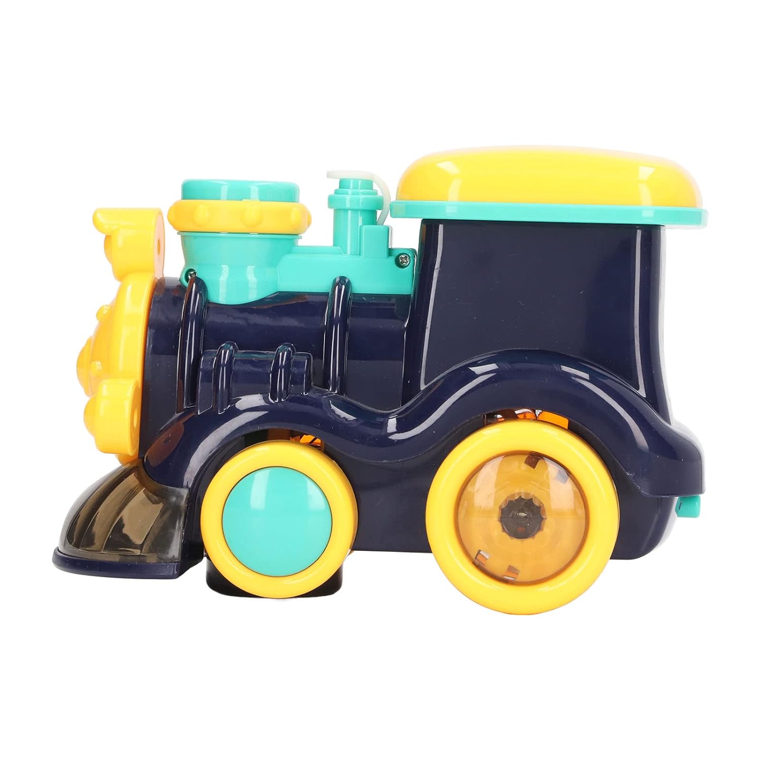 T-157 - Bubbles Locomotive Car, Sound Lights Battery Powered Endless Fun Portable Bubble Blowing Train for Garden for Kids (Dark Blue)