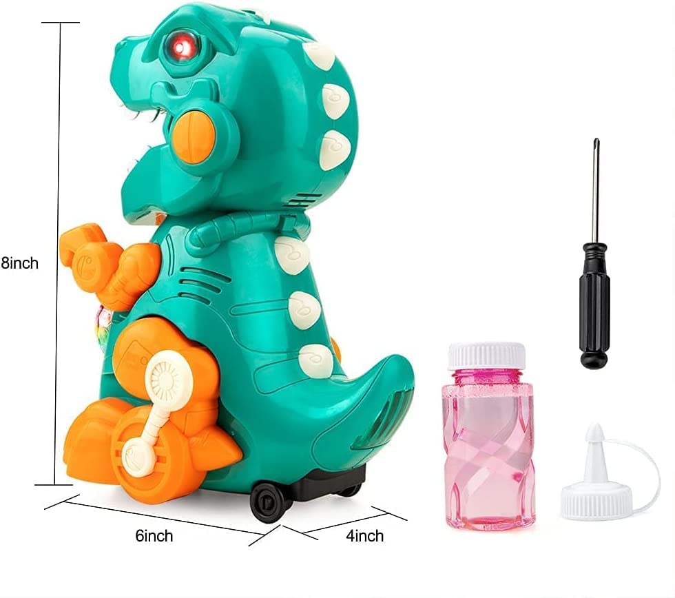 T-156 - Jack Royal Automatic Bubble Machine for Toddlers, Bubble Maker Dinosaur Toys for Toddlers with Lights Sound Music, Bubble Toys for Boys Girls, Bubble Blower for Kids