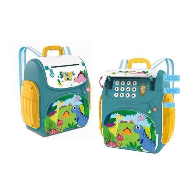 T-196-3 School Bag Coin Box-Space Theme