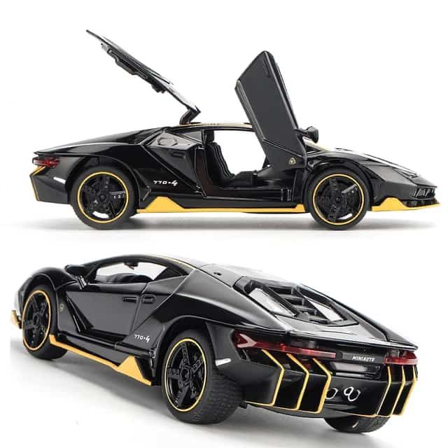 T-198 Lamborghini Black color Die Cast 1.32 Scale