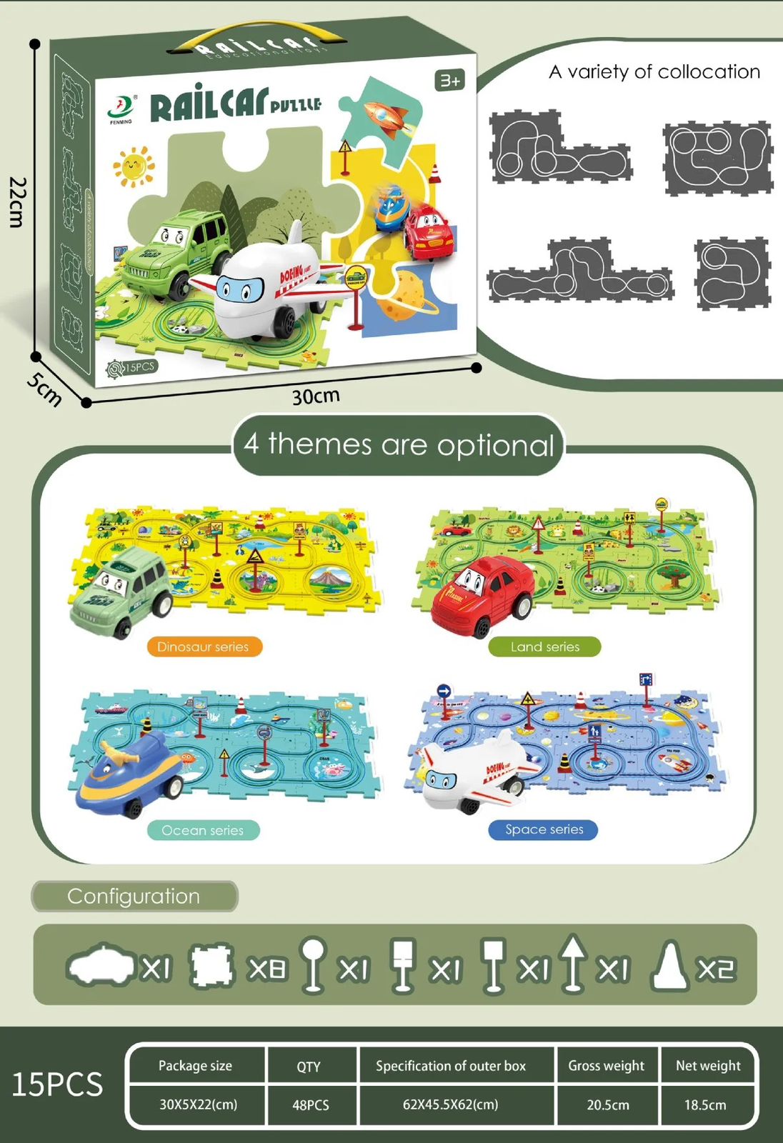 T-241 Puzzle Activity Car Track