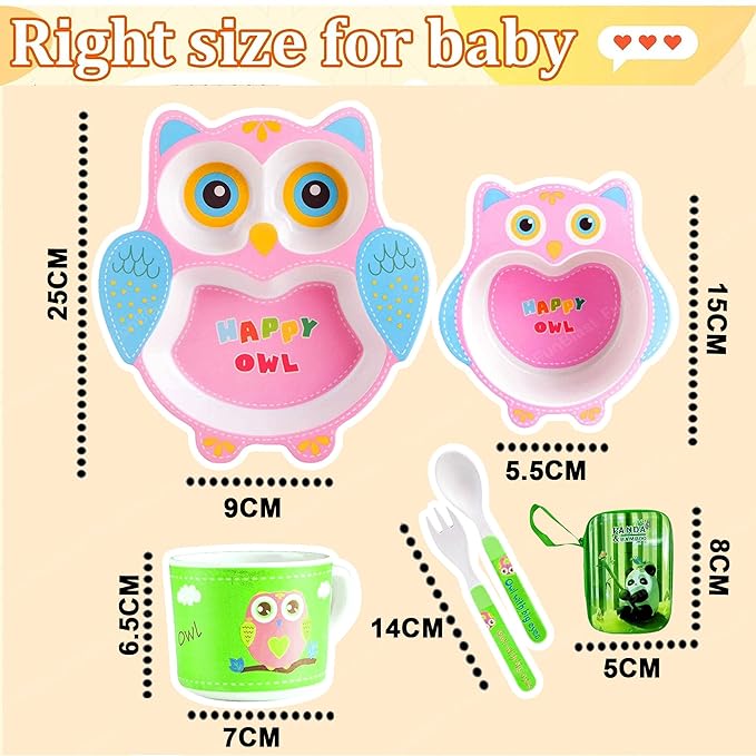 T-180-2 - Kids Crockery Set Tableware OWL