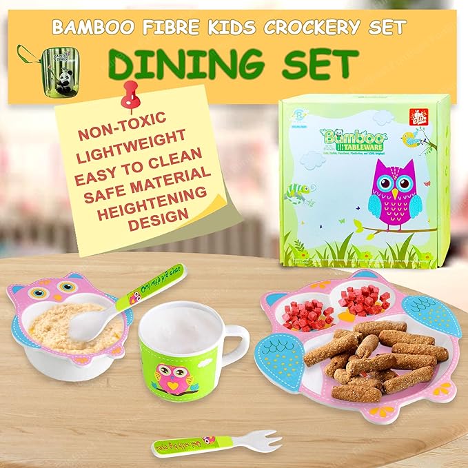 T-180-2 - Kids Crockery Set Tableware OWL